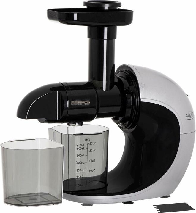Actual product image Adler AD 4131 Slow-speed juicer 3in1 - Meat mincer, Juicer, Vegetable grater, Stainless Steel (EU plug)
