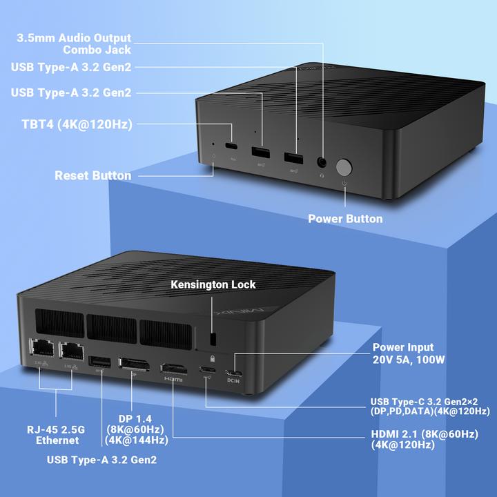 Actual product image Minix Elite EU512-AI (Intel Core Ultra 5 125H, 16 GB, 512 GB, Intel Arc Graphics)