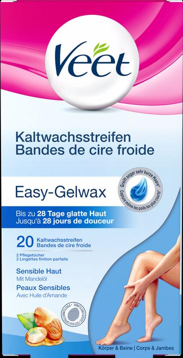 Veet Kaltwachsstreifen sensible Haut Pure für Beine & Körper (446.50 ml, 20 x, 76 g)