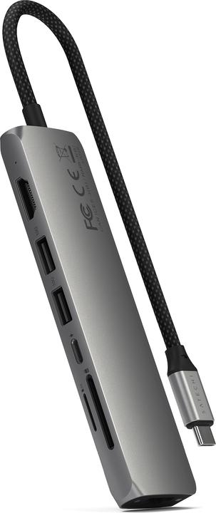 Immagine prodotto Satechi Slim 7 Multiport Hub Space Grey (USB-C, 7 Porti)