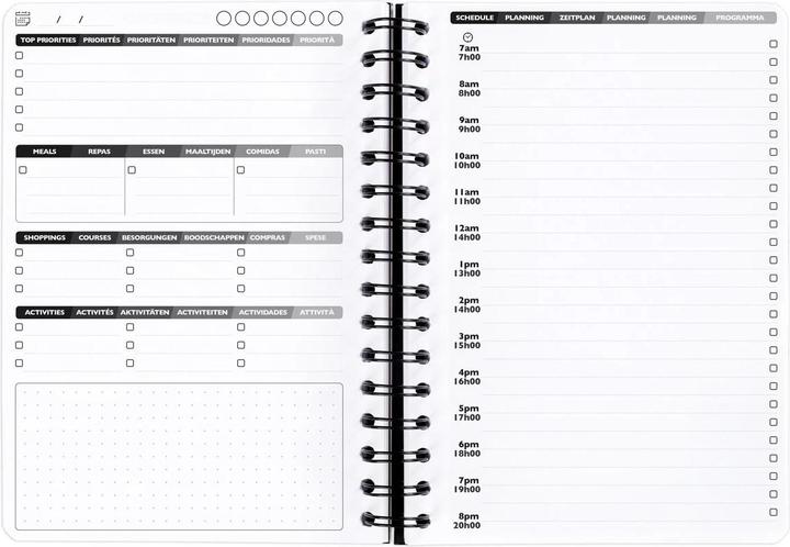 Produktbild Biella CLAIREFON Agenda AgeBag undatiert 782391C my Daily 125 Blatt schwarz A5 (14.8 x 21 cm)
