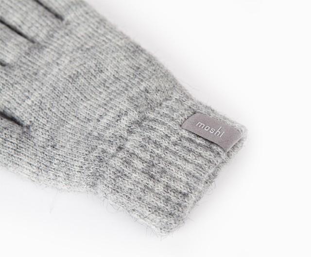 Actual product image Moshi Digits Touchscreen Gloves - Light Gray (S) (S, M)
