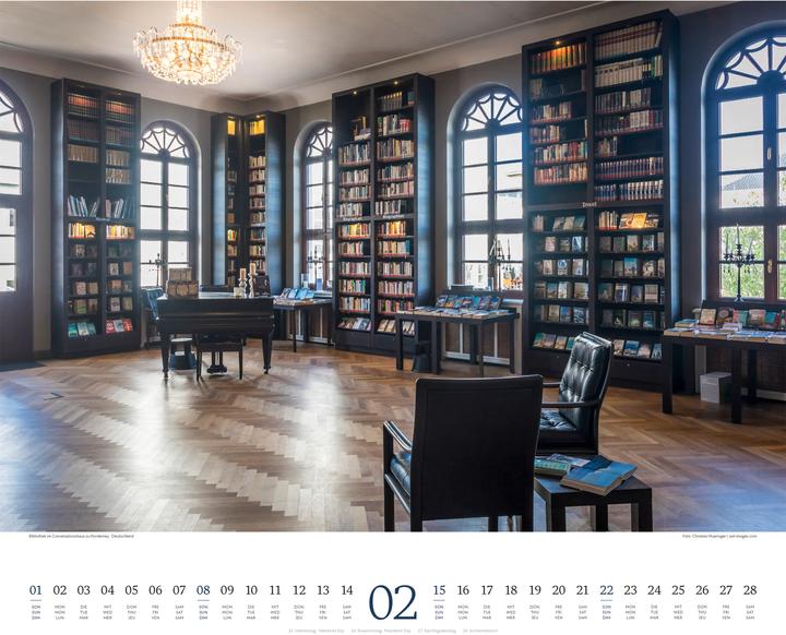 Produktbild Welt der Bücher - Bibliotheken-Kalender 2026 (54 x 48 cm, Harter Einband, Englisch, Französisch, Deutsch)