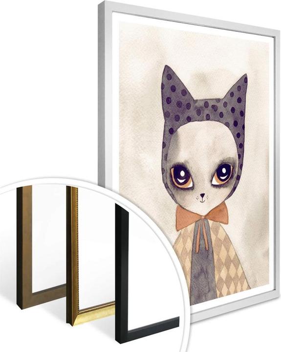 Actual product image Trenddeko carnival cat (40 x 50 cm)