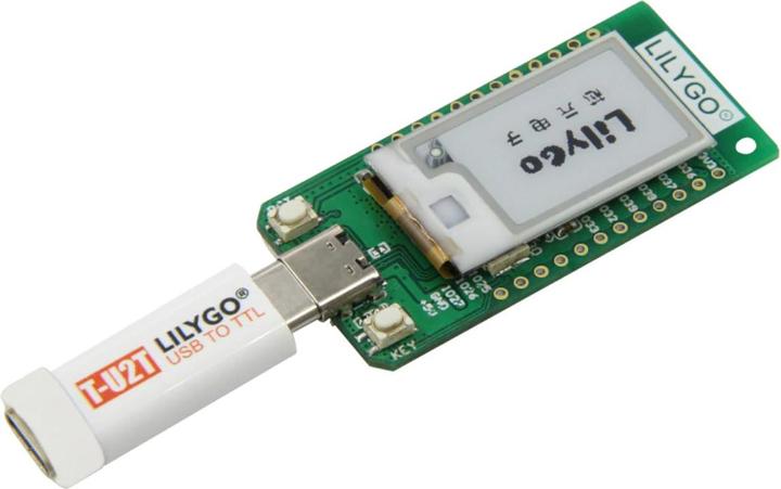 Actual product image Lilygo T-Dispay E-paper ESP32 module with 1.02 inch display