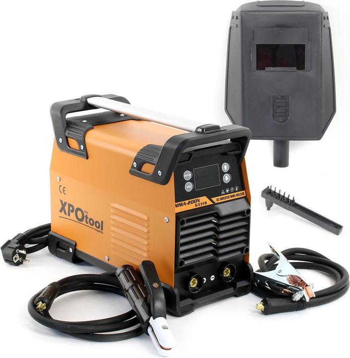 XPOtool MMA Elektrodenschweissgerät 20-200A IGBT Inverter Mini E-Hand Tragbar Arc