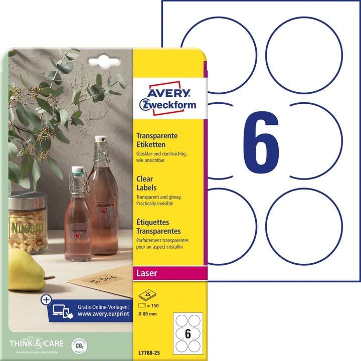 Image du produit Avery Étiquettes transparentes