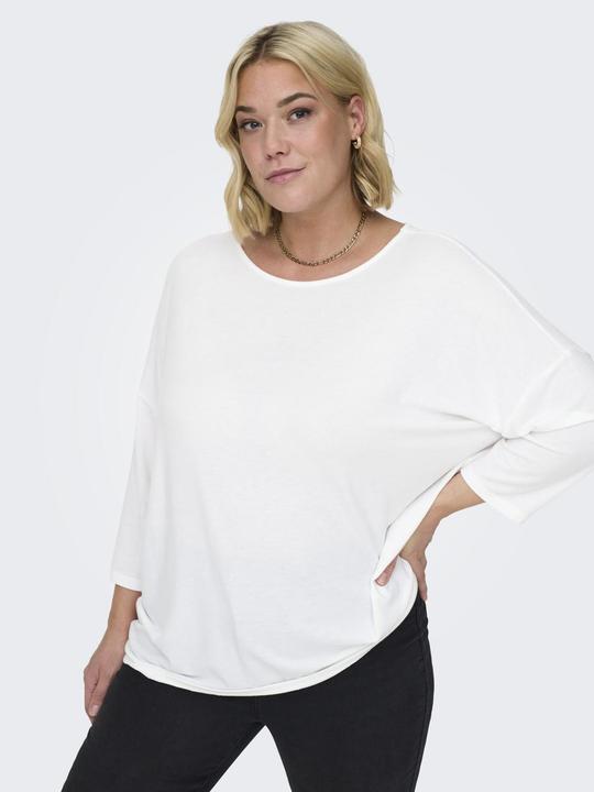 Image du produit Only Top curvy à la coupe décontractée et aux manches 3/4 Top (54)