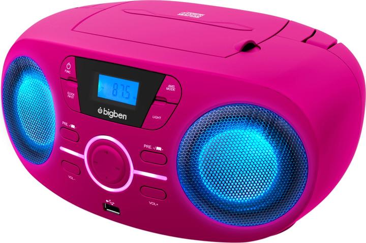 Image du produit Bigben CD/ Radio portable CD61 USB- rose (FM, PLL)