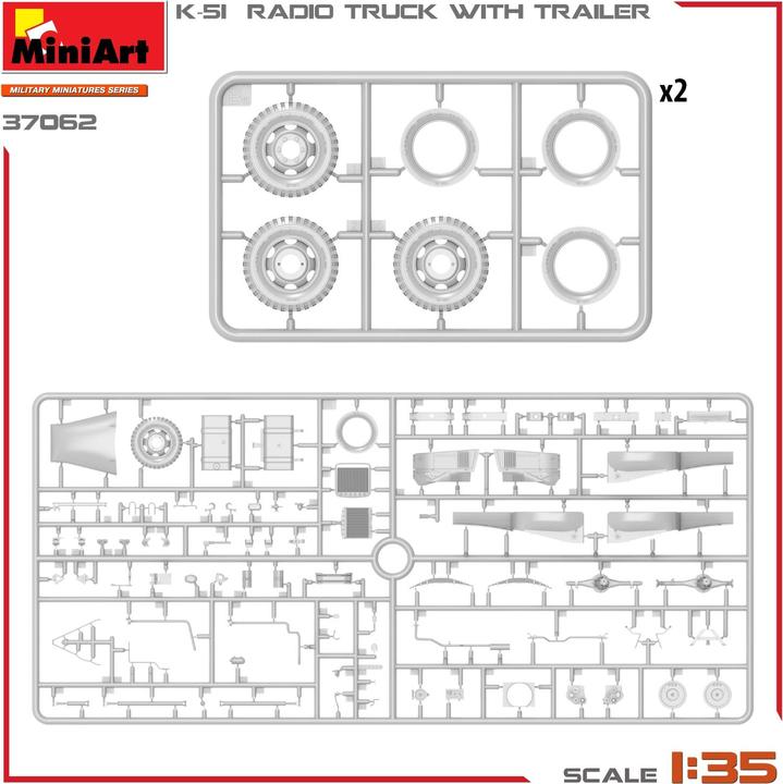 Actual product image 1:35 K-51 radio truck with trailer