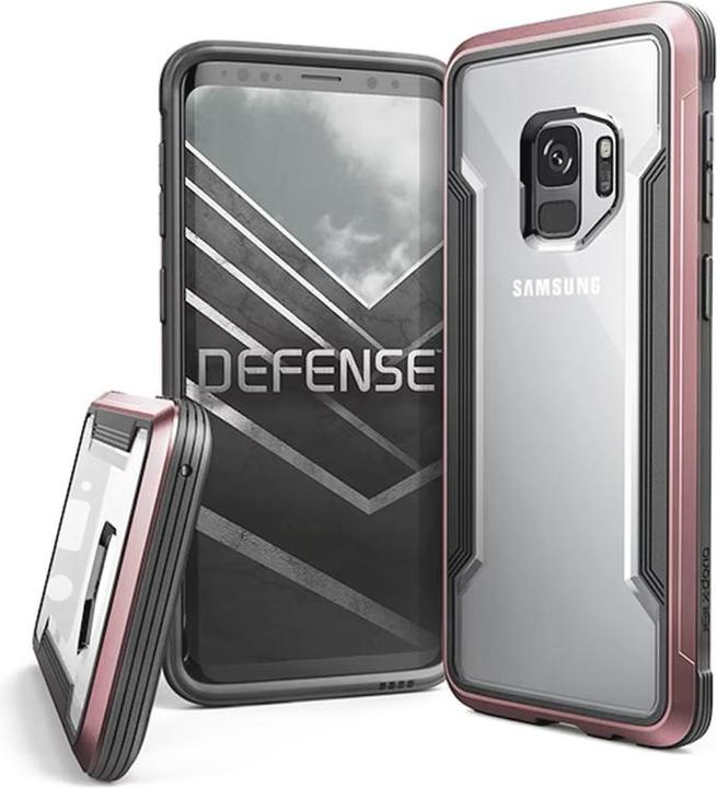 Produktbild Raptic Samsung Galaxy S9, /X-Doria Defense Shield Serie, Transparent mit Pinkem Rahmen (Samsung Galaxy S9)