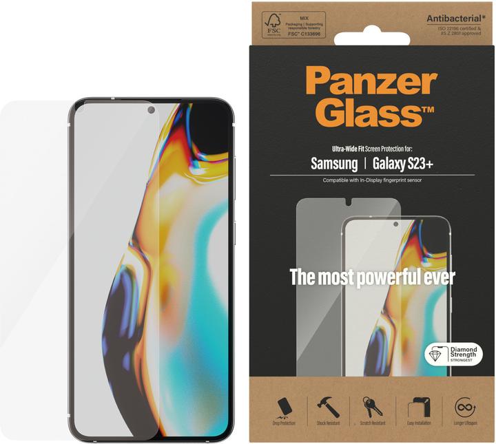 Produktbild PanzerGlass Displayschutz Ultra Wide Fit (1 Stück, Samsung Galaxy S23+)