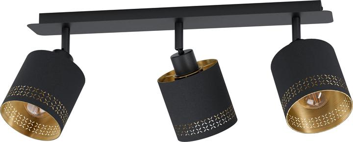 Actual product image EGLO Surface mounted spotlight ESTEPERRA 3x E27, black/gold (E27)