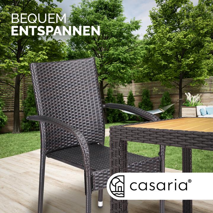 Actual product image Casaria Polyrattan Gartenstühle