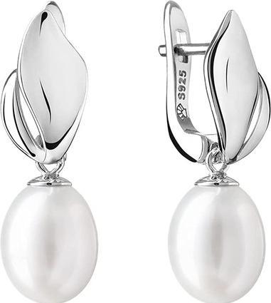 Image du produit Silvego Boucles d'oreilles en argent avec de vraies perles blanches Maeve GRP19481EW