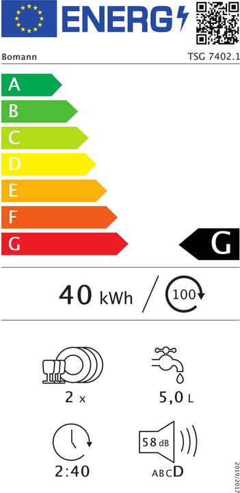 Energie-Label Bomann TSG 7402