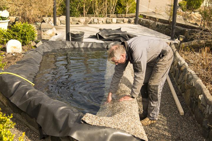 Immagine prodotto Aquagart Steinfolie 16m x 0,6m breit Für Bachlauf Ufer Teichfolie Teich Folie Sandfarben