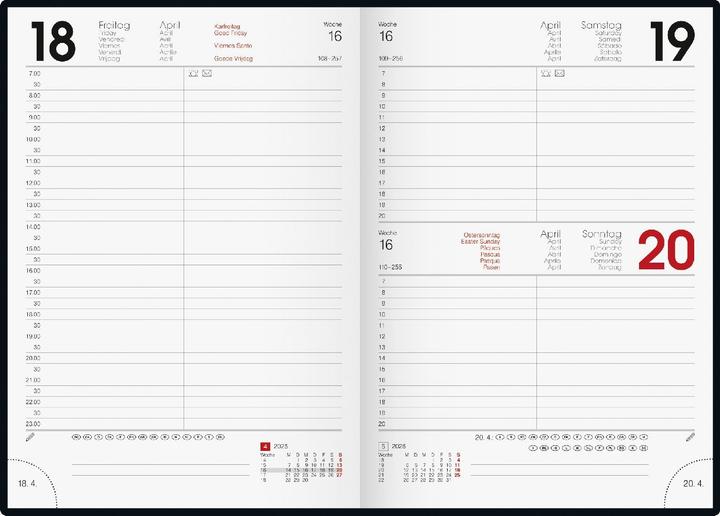 Productafbeelding Brunnen 1079561635 Boek kalender model 795 (2025)| 1 pagina = 1 dag| A5| 352 pagina's| Balacron ei (A5, Duits)