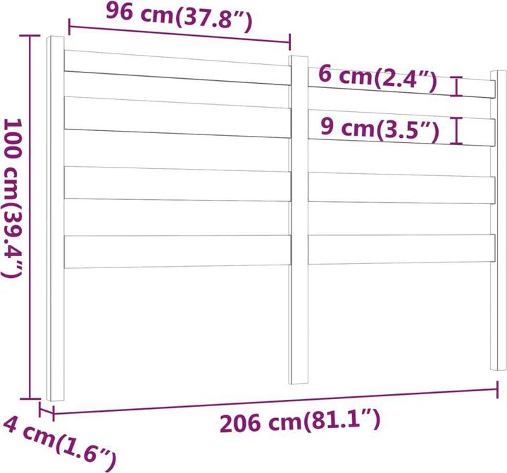 Actual product image VidaXL Bonar (206 x 4 x 100 cm)