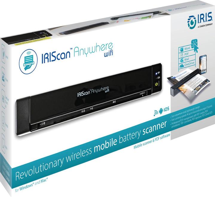 Immagine prodotto Iris IRIScan Anywhere 6 WIFI Simplex 15PPM con batteria scanner per documenti mobile PDF OCR SW (USB)