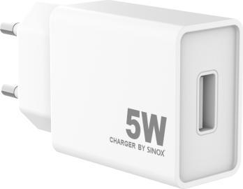 Image du produit Sinox PRO 230V USB-A oplader 5W. Hvid