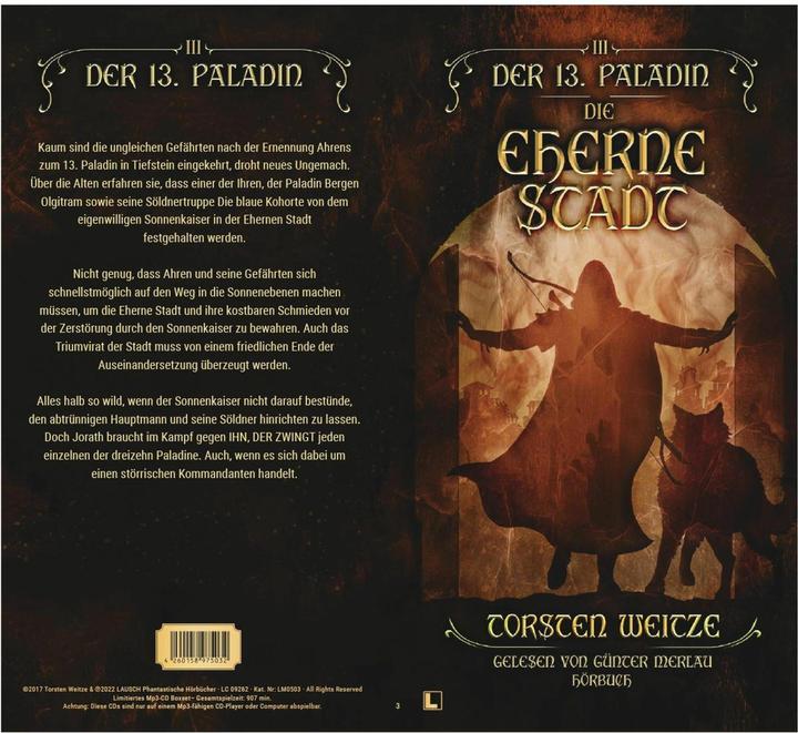 Image du produit La Cité de Fer : Le 13e Paladin Volume III (Torsten Weitze, Günter Merlau, LAUSCH Médias, Allemand)