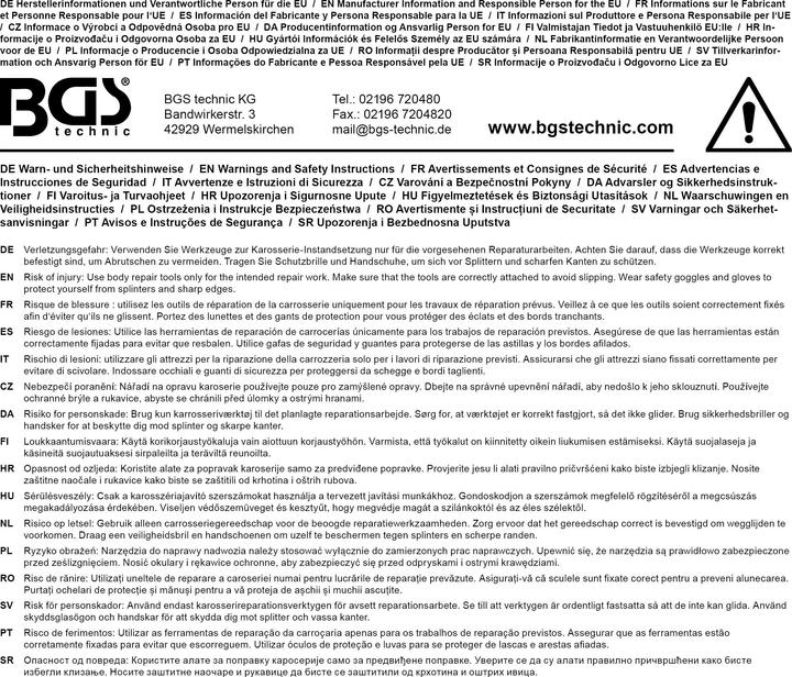 Image du produit BGS Outil de débosselage de carrosserie "3-EN-1"