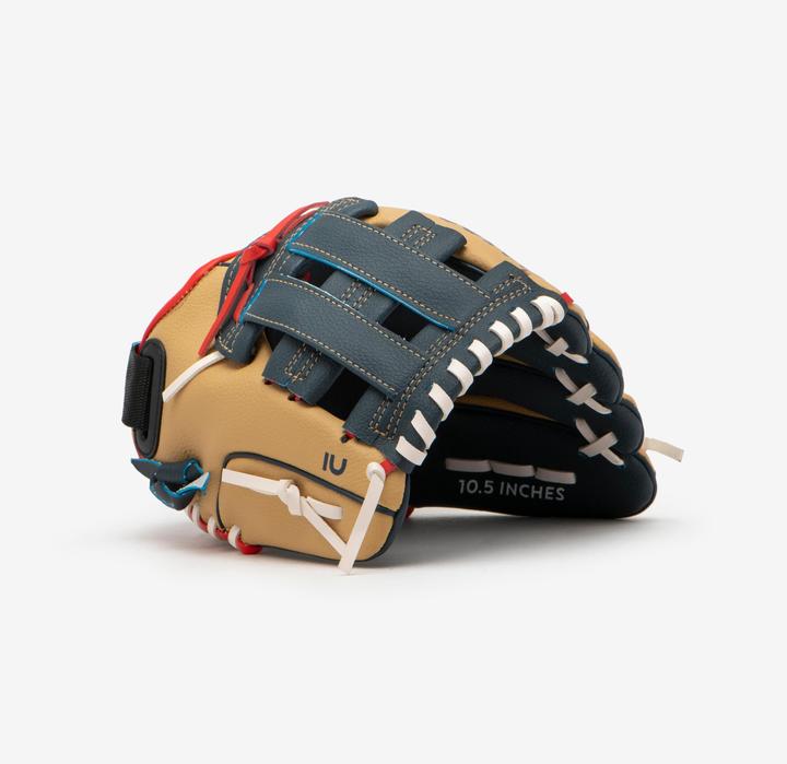 Immagine prodotto Kipsta Guanto da baseball per bambini con lancio a destra - BA100 blu/beige (10.50")