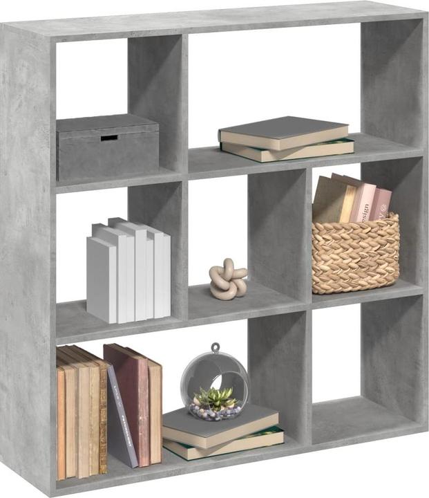 Produktbild VidaXL Bücherregal Raumteiler Wandregal Standregal Raumtrenner Regal Betongrau (29 x 29 x 143 cm)