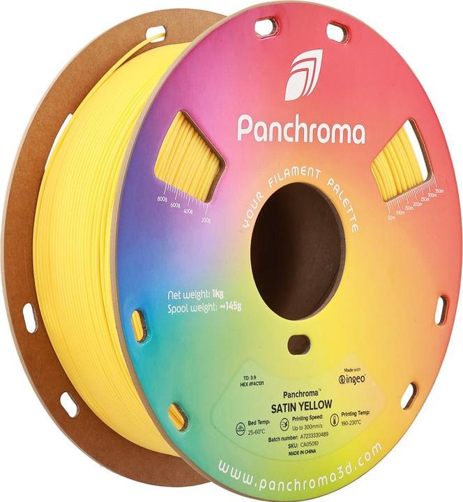 Produktbild Polymaker Panchroma™ PLA Satin (PLA, 1.75 mm, 1000 g, Gelb)