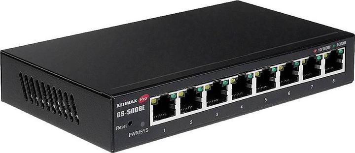Actual product image edimax 8-Port Gigabit Web Smart Switch GS-5008E Web managed, Wall-mountable, Power supply type External, Et (8 Ports)