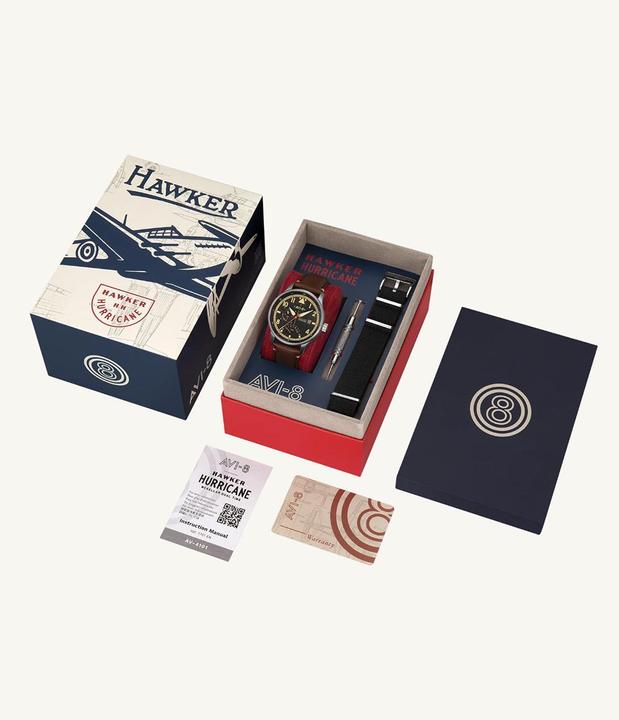 Image du produit AVI-8 AV-4101-0B Hawker Hurricane McKellar Dual Time (Montre pilote)