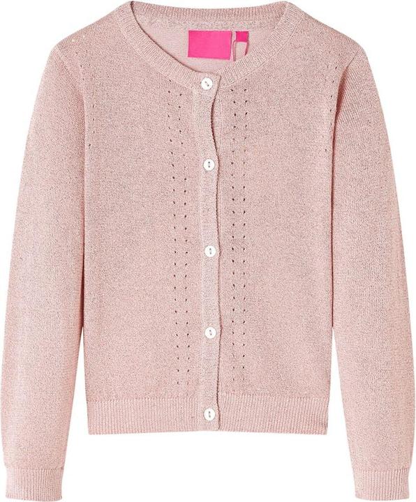 Produktbild VidaXL Kinder-Strickjacke Zartrosa 128,Material: 97 % Baumwolle. 3 (128)