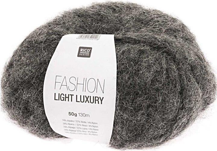 Image du produit Rico Fashion Light Luxury, grau, 50 g, 130 m, 74 % Alpaka, 22 % WO, 4 % Nylon (130 m)