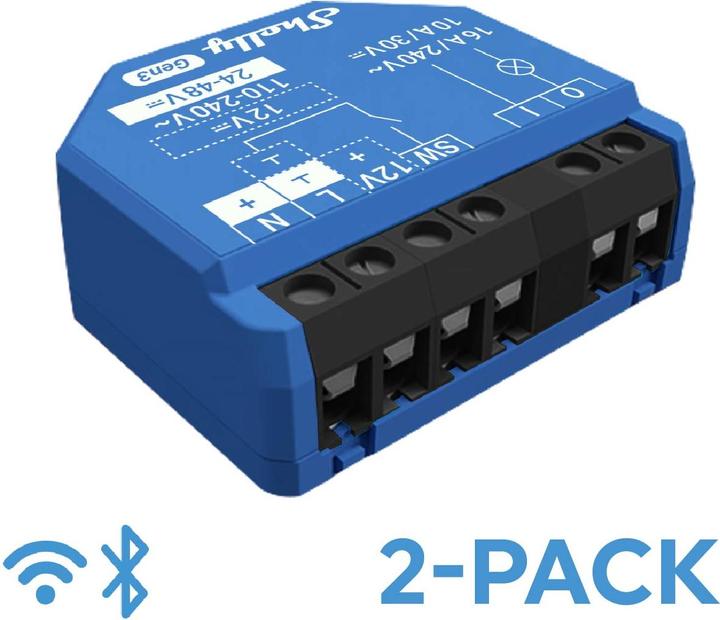 Actual product image Shelly 1 Gen3 x2 (Switch actuator)