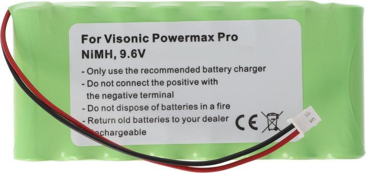 Immagine prodotto XCell Akku passend für den Visonic 0-9912-G, GP220AAH8BMX, GP180AAH8BMX, 103-300672 9,6V 2100mAh (1 pz., Specifico del dispositivo, 2100 mAh)