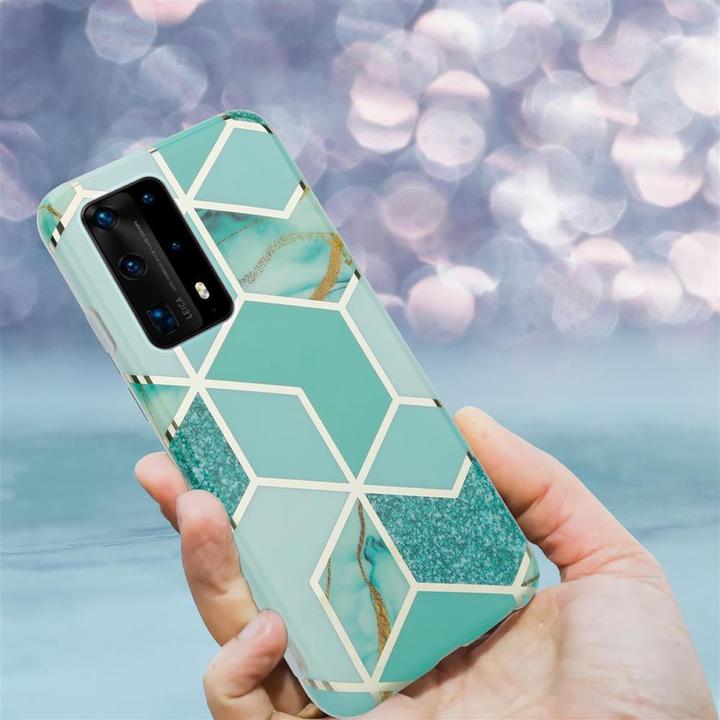 Actual product image Cadorabo IMD TPU Colorful Marble Cover (Huawei P40)