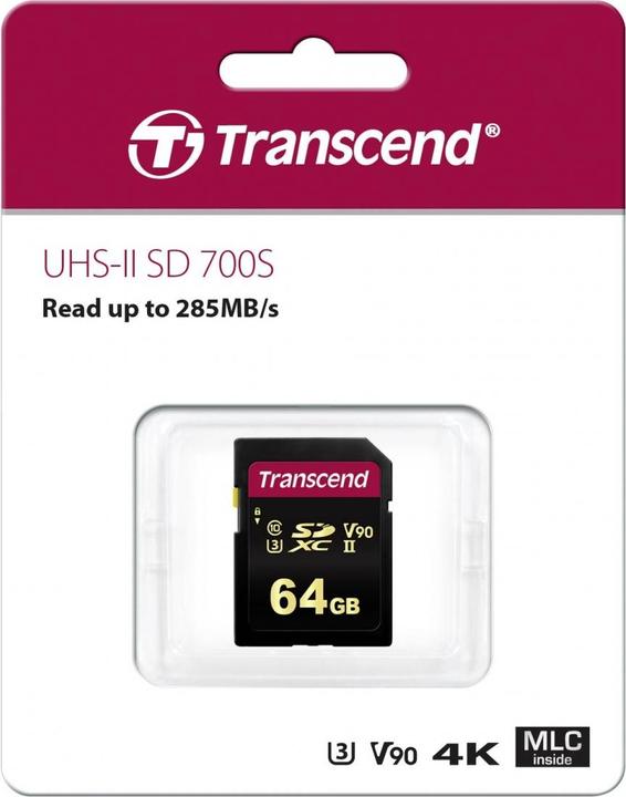 Produktbild Transcend SDXC 700S (64 GB, SDXC, U3, UHS-II)