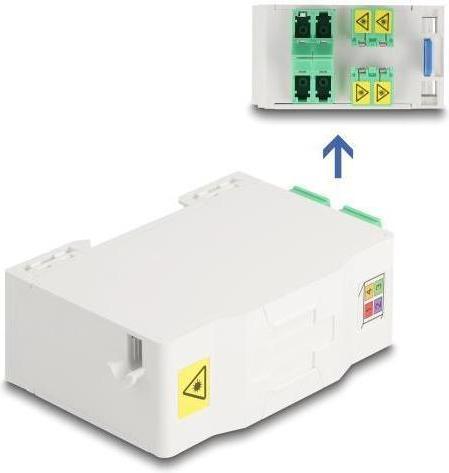Immagine prodotto Delock Scatola di giunzione in fibra ottica per guida top-hat con supporto per giunzioni (Scatola di giunzione)