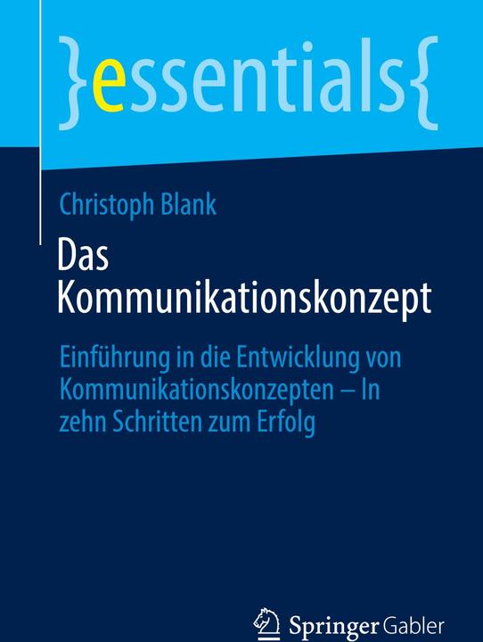 Actual product image Das Kommunikationskonzept (German, Christoph Blank, 2022)