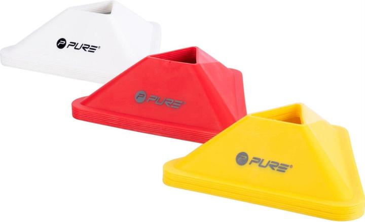 Pure Triangle Cones Set of 20 Red, White, Yellow