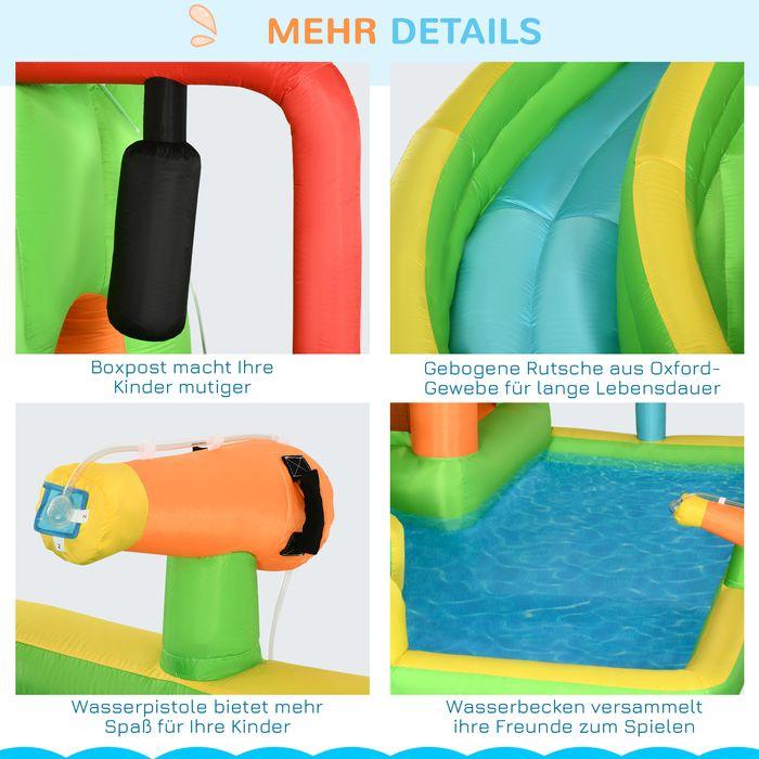 Produktbild Swisshandel24 Aufblasbare Hüpfburg, Spielburg, Sprungbereich mit Rutsche, Wasserpark für Kinder 3 bis 8 Jahre
