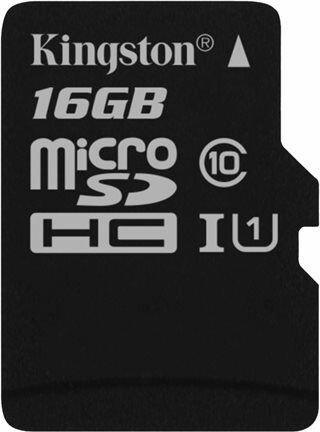 Image du produit Kingston Canvas Select microSD 16GB + Adapter (Bulk) (16 Go, microSDHC, U1, UHS-I)