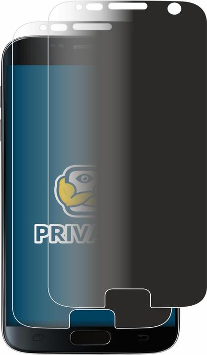 Productafbeelding BROTECT Anti-spionnetje privacyfolie Beschermfolie tegen blauw licht (2 Stuk, Samsung Galaxy S7)