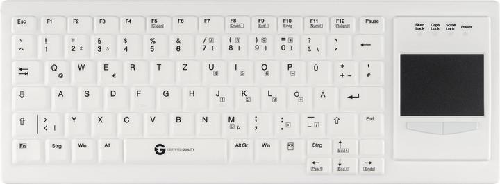 Immagine prodotto Gett Cleantype Xtra Touch Protect WL tastiera wireless in silicone con touchpad IP68 colore (DE, Senza fili)