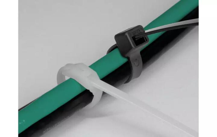 Actual product image Delock Cable tie with flat head L 280 x W 4.6 mm 100 pieces (Plastic cable ties, 280 mm, 100 pcs.)