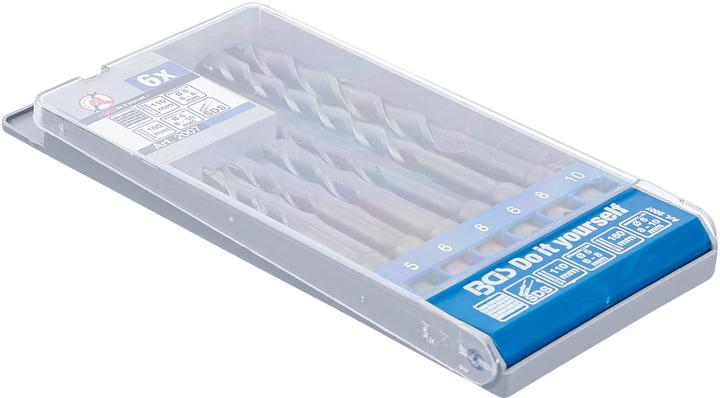 Immagine prodotto BGS Serie di punte per trapano a percussione stelo SDS, punto in metallo duro 5 - 10 mm 6 pz. (6 mm, 8 mm, 10 mm, 5 mm)