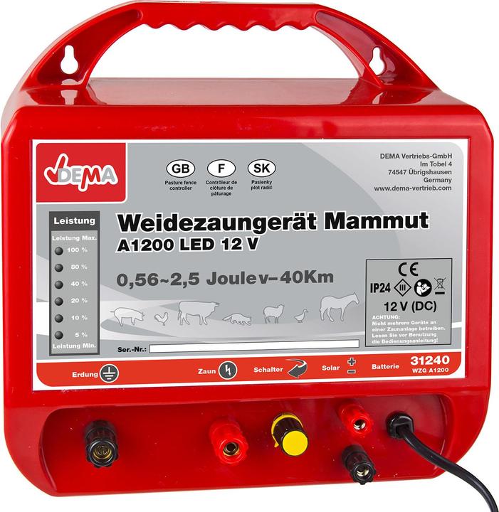Image du produit Dema Electrificateur Mammut N9500 | 230V