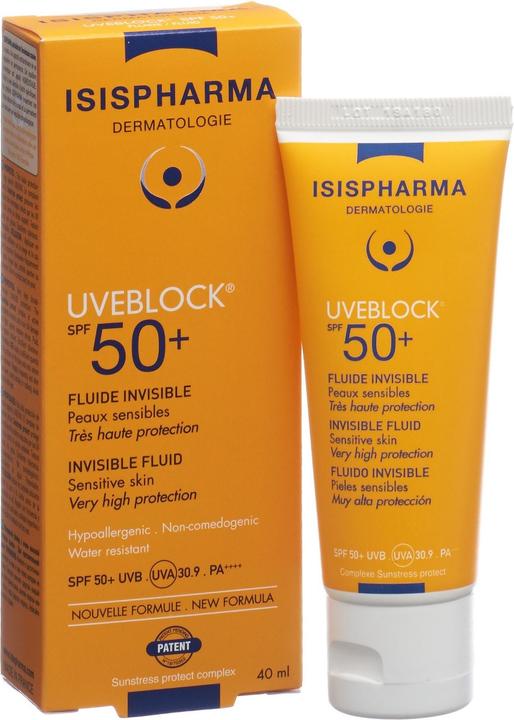 Produktbild Isispharma Uveblock Fluide Invisible Spf50+ (Sonnencreme, SPF 50, 40 ml)
