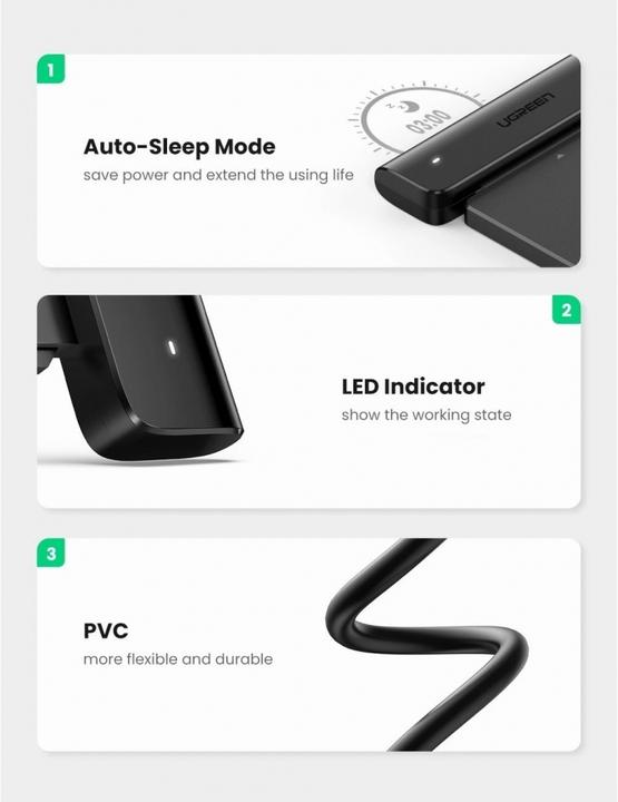 Actual product image Ugreen USB-C to SATA 3.0 Adapter for 2.5" SATA SSD HDD